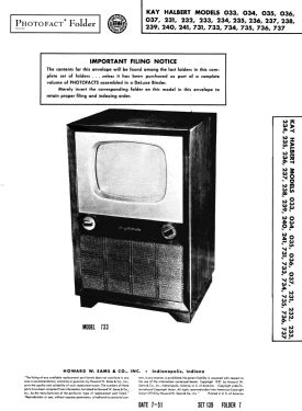 736 Ch= 242; Kaye-Halbert Corp,; (ID = 2938232) Television