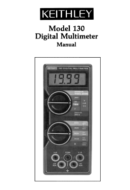 Digital Multimeter 130; Keithley Instruments (ID = 2891911) Equipment