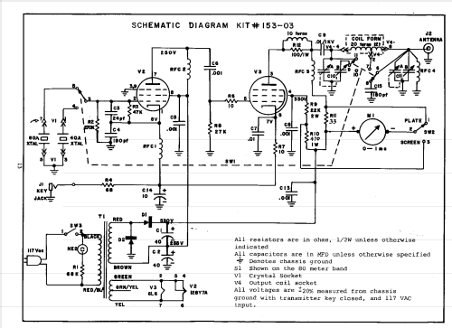 Amateur Band Transmitter Kit 153-03; Kelvin Electronics (ID = 1944037) Kit