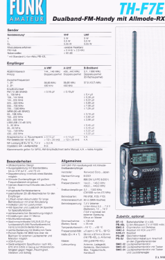 FM Dual Bander TH-F7E; Kenwood, Trio- (ID = 2743227) Amat TRX