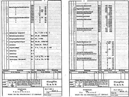Kl.V403a; Klangfilm GmbH (ID = 375787) Verst/Mix