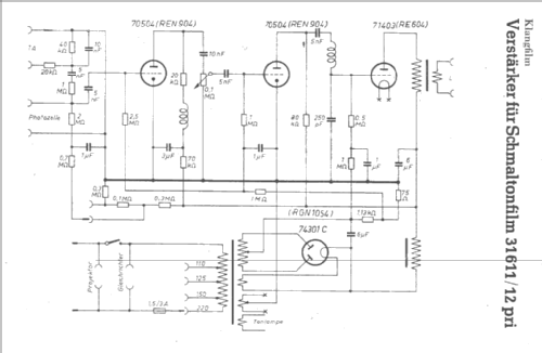 Tonfilm-Verstärker 31612; Klangfilm GmbH (ID = 1766435) Ampl/Mixer