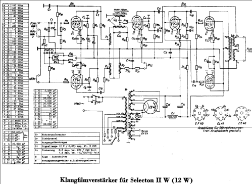 Verstärker für Bauer Selecton 2W; Klangfilm GmbH (ID = 306768) Ampl/Mixer