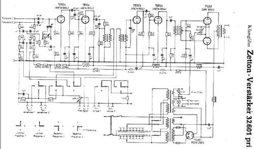 Zetton-Verstärker 32601 pri; Klangfilm GmbH (ID = 248566) Ampl/Mixer