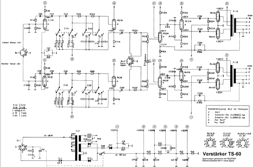 Stereo-Einbauverstärkerchassis TS-60; Klein & Hummel; (ID = 251075) Ampl/Mixer