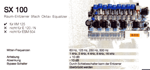 Vorverstärker-Einsteckprints SX-Serie SX 100; Klein & Hummel; (ID = 1724861) Ampl/Mixer