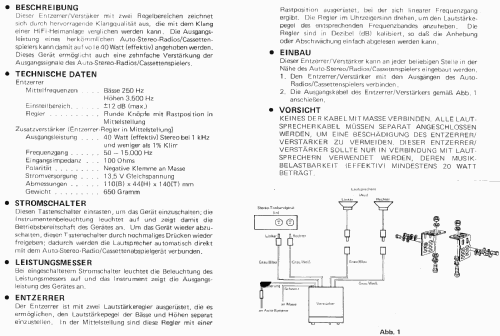Car Booster - Leistungsverstärker 1040; Koch & Overbeck, (ID = 2488153) Ampl/Mixer