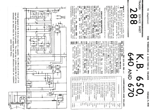 KB 650; Kolster Brandes Ltd. (ID = 1041256) Radio