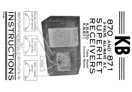 KB 870; Kolster Brandes Ltd. (ID = 1745106) Radio