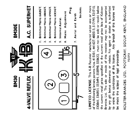 BM30; Kolster Brandes Ltd. (ID = 3143695) Radio