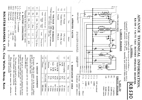 KB 530; Kolster Brandes Ltd. (ID = 2382455) Radio