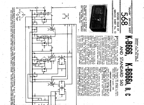 Rejectostat KB 666A; Kolster Brandes Ltd. (ID = 1983374) Radio