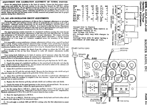 K-110 ; Kolster; USA (ID = 750799) Radio