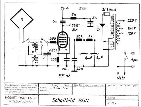 Rahmenantenne Komet RGN; Komet Radio AG; Mitl (ID = 2515846) Antenny