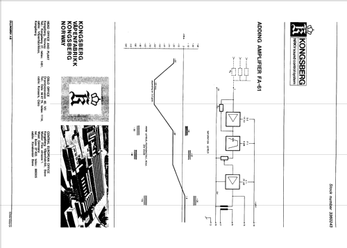 Adding Amplifier FA-61; Kongsbergs (ID = 2011736) Ampl/Mixer