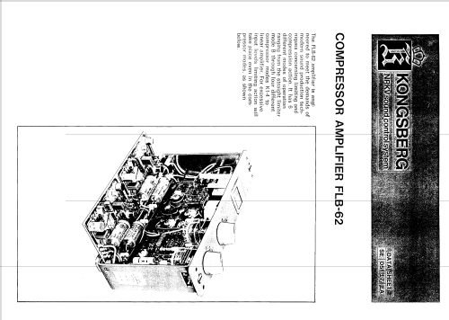 Compressor - Limiter Amplifier FLB-62; Kongsbergs (ID = 2011546) Ampl/Mixer