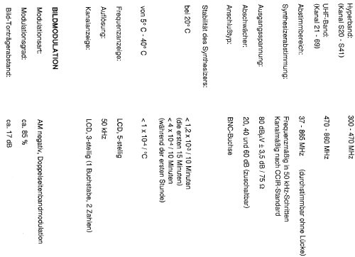 TV-Pattern Generator F-610 ; König Electronic (ID = 766845) Equipment