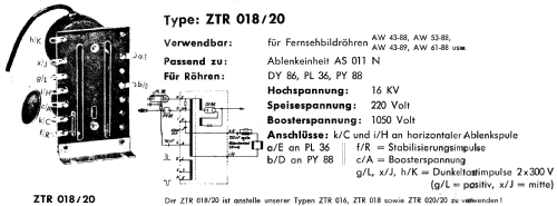 Zeilentrafo ZTR 018-20 ; König Electronic (ID = 2406395) Radio part
