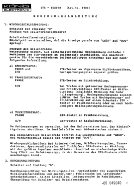 ZTR-Tester Art.Nr.: 4904; König Electronic (ID = 2731202) Ausrüstung