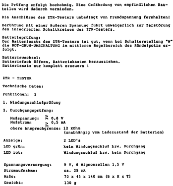 ZTR-Tester Art.Nr.: 4904; König Electronic (ID = 2731203) Equipment