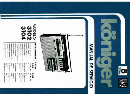 Radio Cassette 3102; Königer marca; (ID = 2259505) Radio