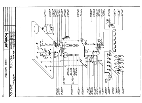 Radio Cassette 3102; Königer marca; (ID = 2259520) Radio