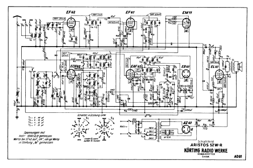 Aristos 52 W-R; Körting-Radio; (ID = 44586) Radio