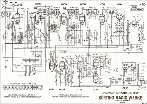 Dominus 52W; Körting-Radio; (ID = 1466028) Radio