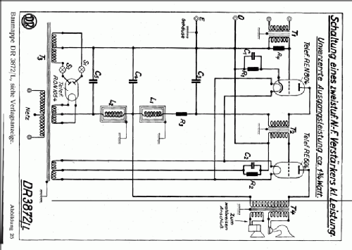 Kraftverstärker DR 3872/L; Körting-Radio; (ID = 366121) Bausatz