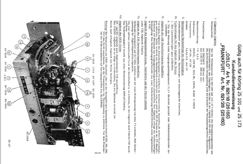 Frankfurt 25160 Art. Nr. 821/28; Neckermann-Versand (ID = 57483) Radio