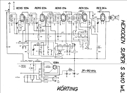 Hexodensuper S3410WL; Körting-Radio; (ID = 18431) Radio