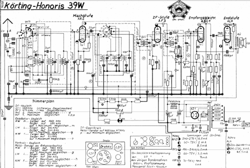 Honoris 39W; Körting-Radio; (ID = 1007734) Radio