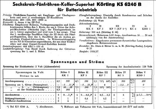 Koffersuper KS6240B; Körting-Radio; (ID = 14423) Radio