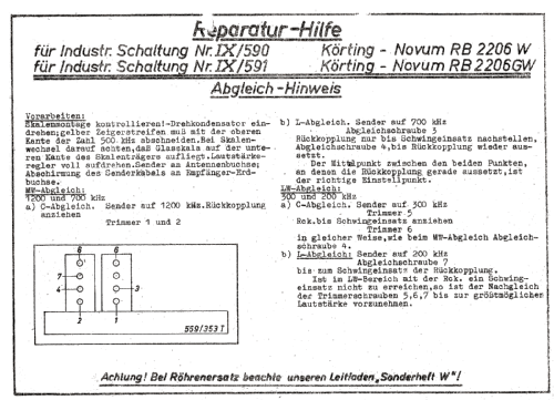 Novum RB2206GW; Körting-Radio; (ID = 457102) Radio