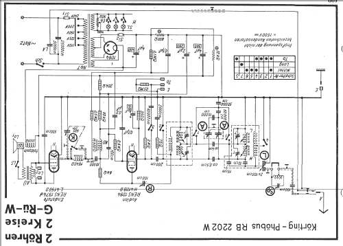 Phöbus RB2202W; Körting-Radio; (ID = 14313) Radio