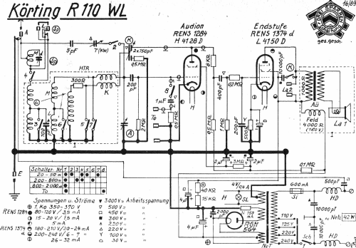 R110WL; Körting-Radio; (ID = 1052609) Radio