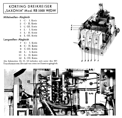 Saxonia RB3300GW; Körting-Radio; (ID = 24167) Radio