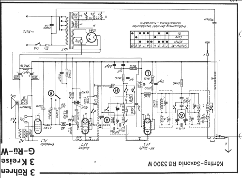 Saxonia RB3300W; Körting-Radio; (ID = 14351) Radio