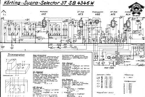 Supra-Selector 37 SB4346W; Körting-Radio; (ID = 1029564) Radio