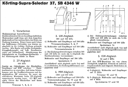 Supra-Selector 37 SB4346W; Körting-Radio; (ID = 14370) Radio