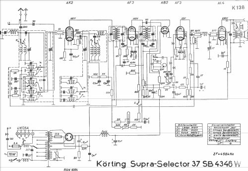 Supra-Selector 37 SB4346W; Körting-Radio; (ID = 1468187) Radio