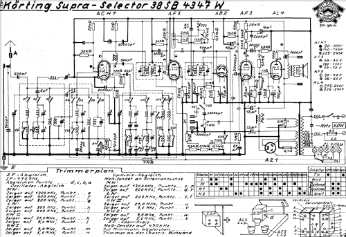 Supra-Selector 38 SB4347W; Körting-Radio; (ID = 1029568) Radio