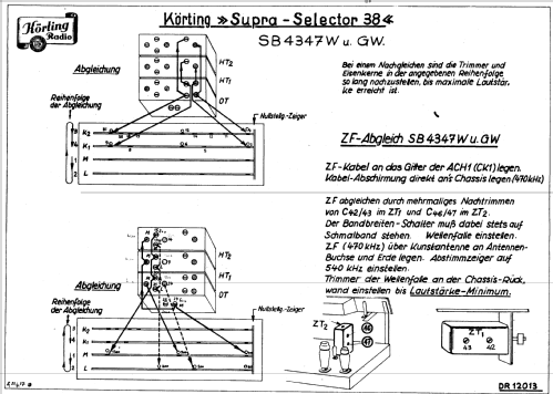 Supra-Selector 38 SB4347W; Körting-Radio; (ID = 478284) Radio