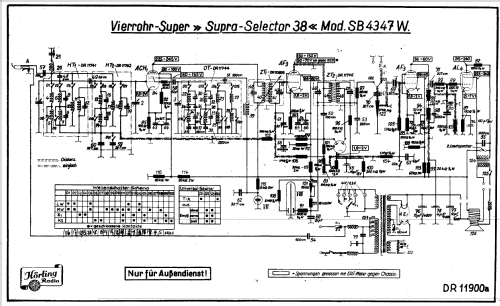 Supra-Selector 38 SB4347W; Körting-Radio; (ID = 478289) Radio