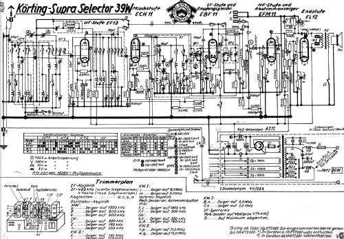 Supra-Selector 39W; Körting-Radio; (ID = 1029516) Radio