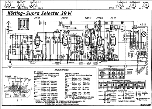 Supra-Selector 39W; Körting-Radio; (ID = 2601286) Radio