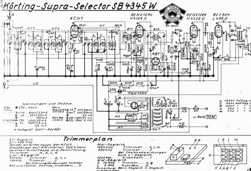 Supra-Selector SB4345W; Körting-Radio; (ID = 1029517) Radio