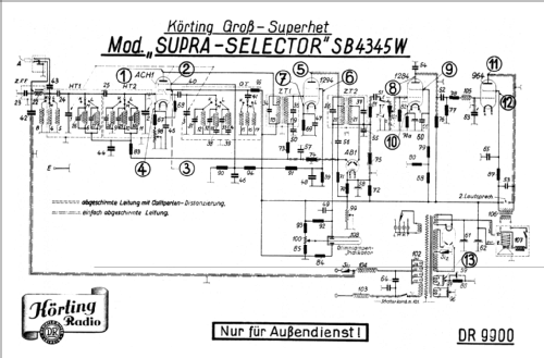 Supra-Selector SB4345W; Körting-Radio; (ID = 37450) Radio