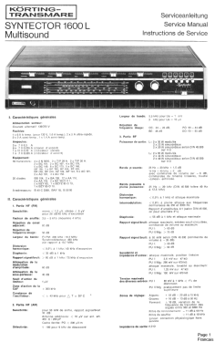 Syntector 1600L Ch= 33489; Körting-Radio; (ID = 2852370) Radio