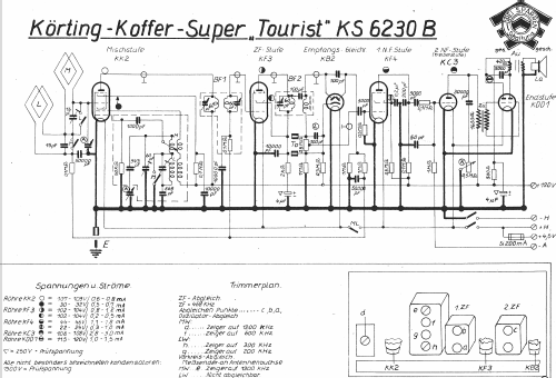 Tourist 38 KS6230B; Körting-Radio; (ID = 1026794) Radio